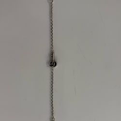 Gucci Gg Marmont Key Charm Bracelet, Size 16, Silver 