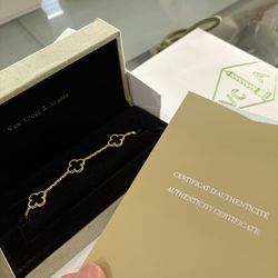 Van Cleef Gold Bracelets 7.5 