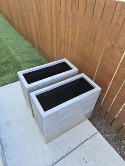 Gray Deck Box Planter