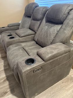Power Recliner Loveseat with Cup Holders