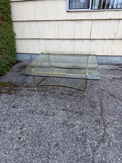 Brass and glass coffee/side table