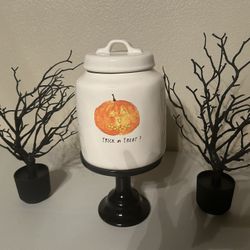 Rae Dunn Fat Jack Trick Or Treat Canister 