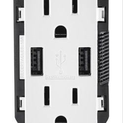 Usb Duplx Receptacle Wht