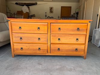 Solid Wood Six Drawer Bedroom Dresser