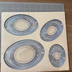 Creative Memories Oval Patterns, Template And Cutting Mat 