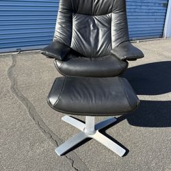 Natuzzi Re-Vive Recliner and Ottoman