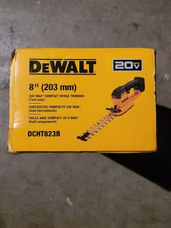 New, Nuevo, DEWALT
20V MAX 8 in. Compact Cordless Battery Powered Hedge Trimmer (Tool-Only)9