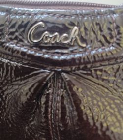 COACH BROWN CRISSBODY BAG . AUTHENTIC LIMITED EDITION GLOSSY (ONE YEAR ONLY)
