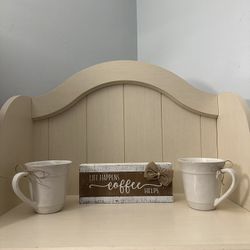 Wooden Coffee Sign & Mug Set ☕️☕️
