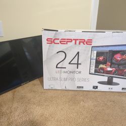 2 Sceptre 24" LED Monitors Ultra Slim Pro Series