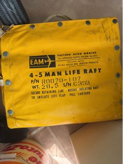 EAM 5 person aviation life raft w/ standard canopy