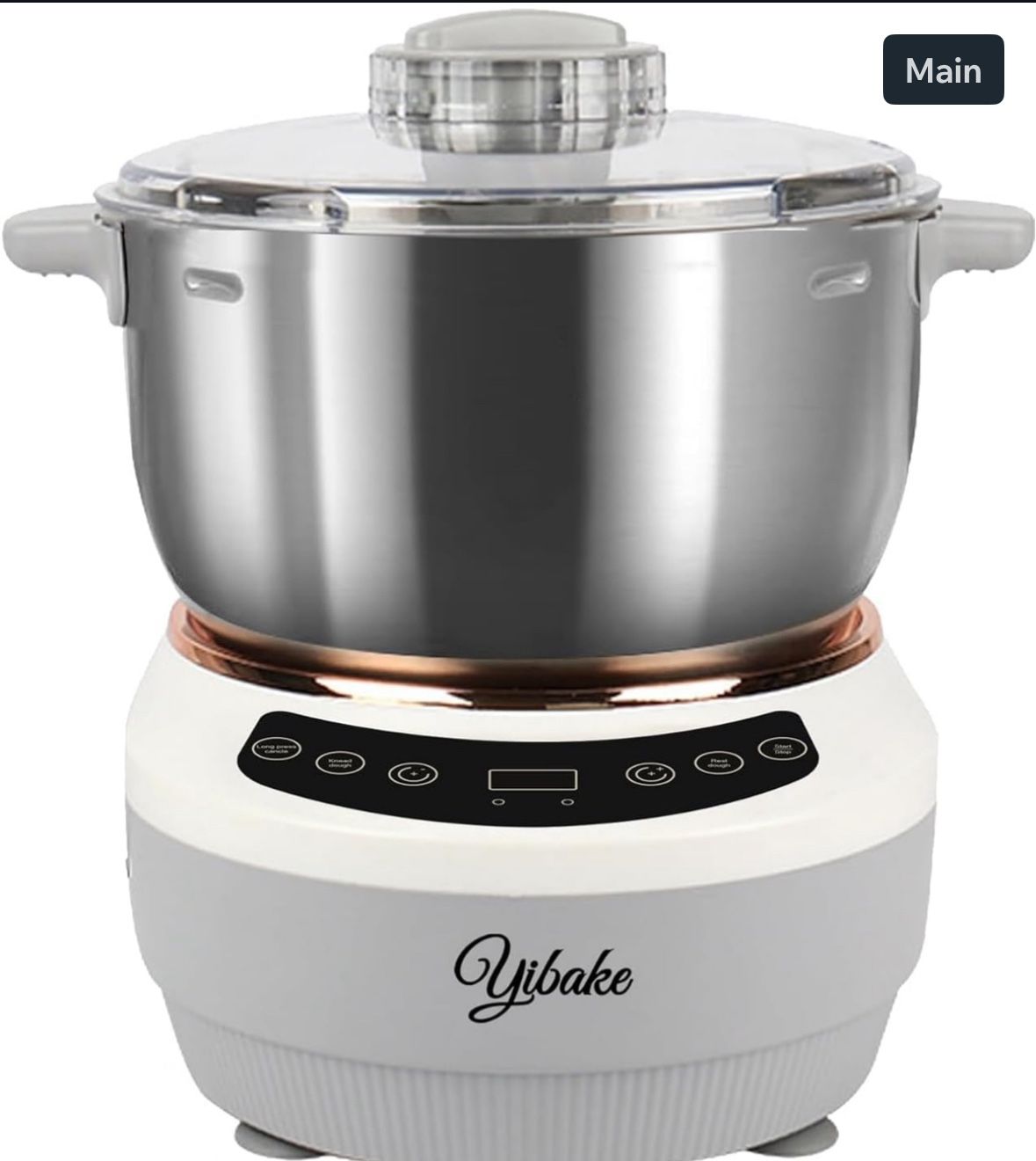 5.2Qt Electric Dough Mixer with Fermentation & Timer, Top-Add Window for Water/S