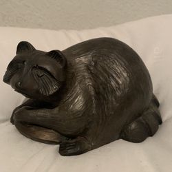“POKEY PARK “ Authentic Bronze Raccoon 