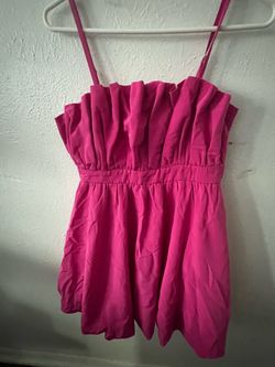 Hot pink mini dress