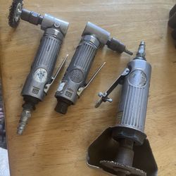 All 3 Harbor Freight pneumatic air tools 
