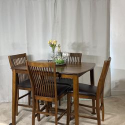 ASHLEY High Pub Dining Table With 4 Chairs PERFECT FOR APARTMENT!