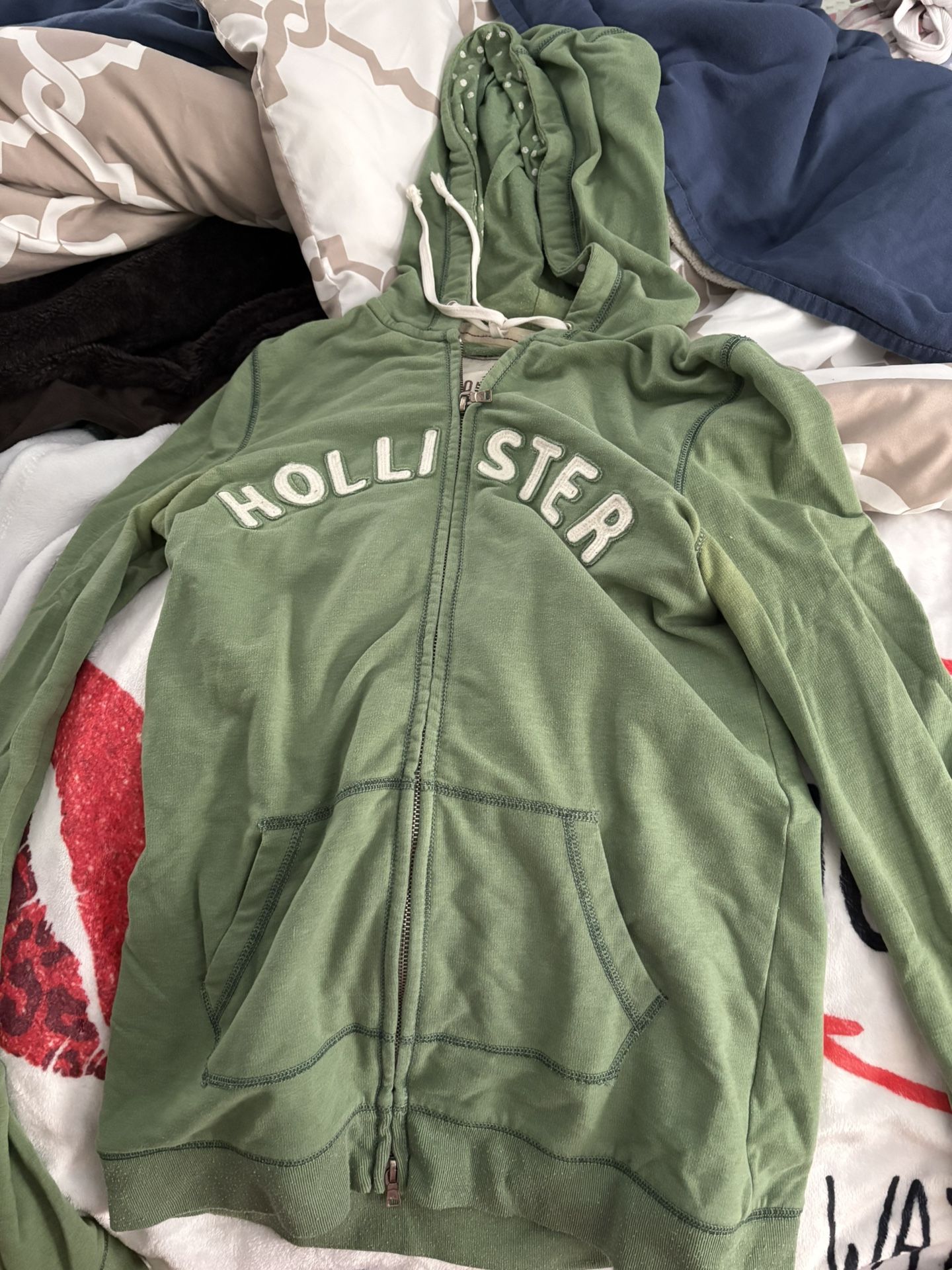 Hollister zip hooded sweatshirt.