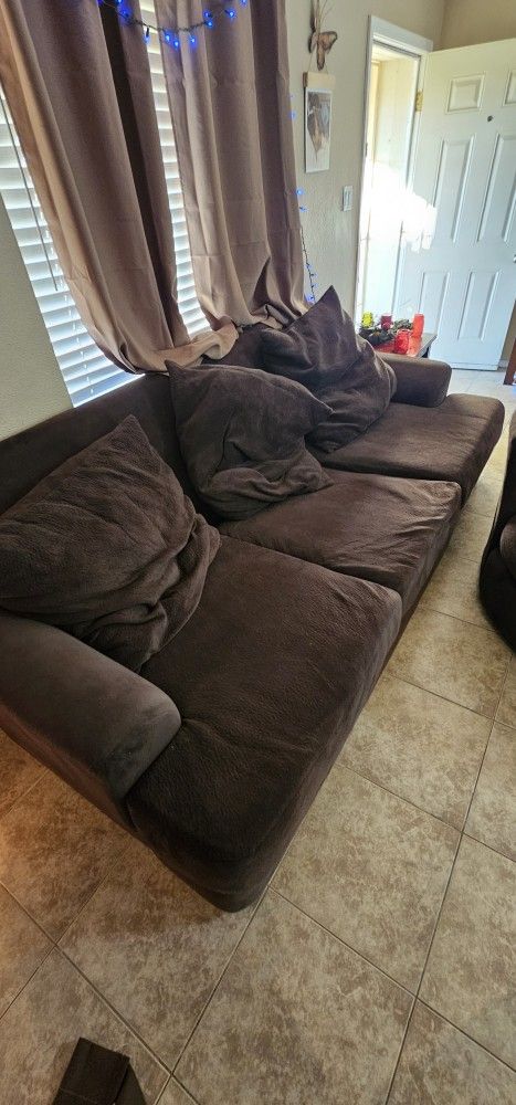 2 Big Brown Couches