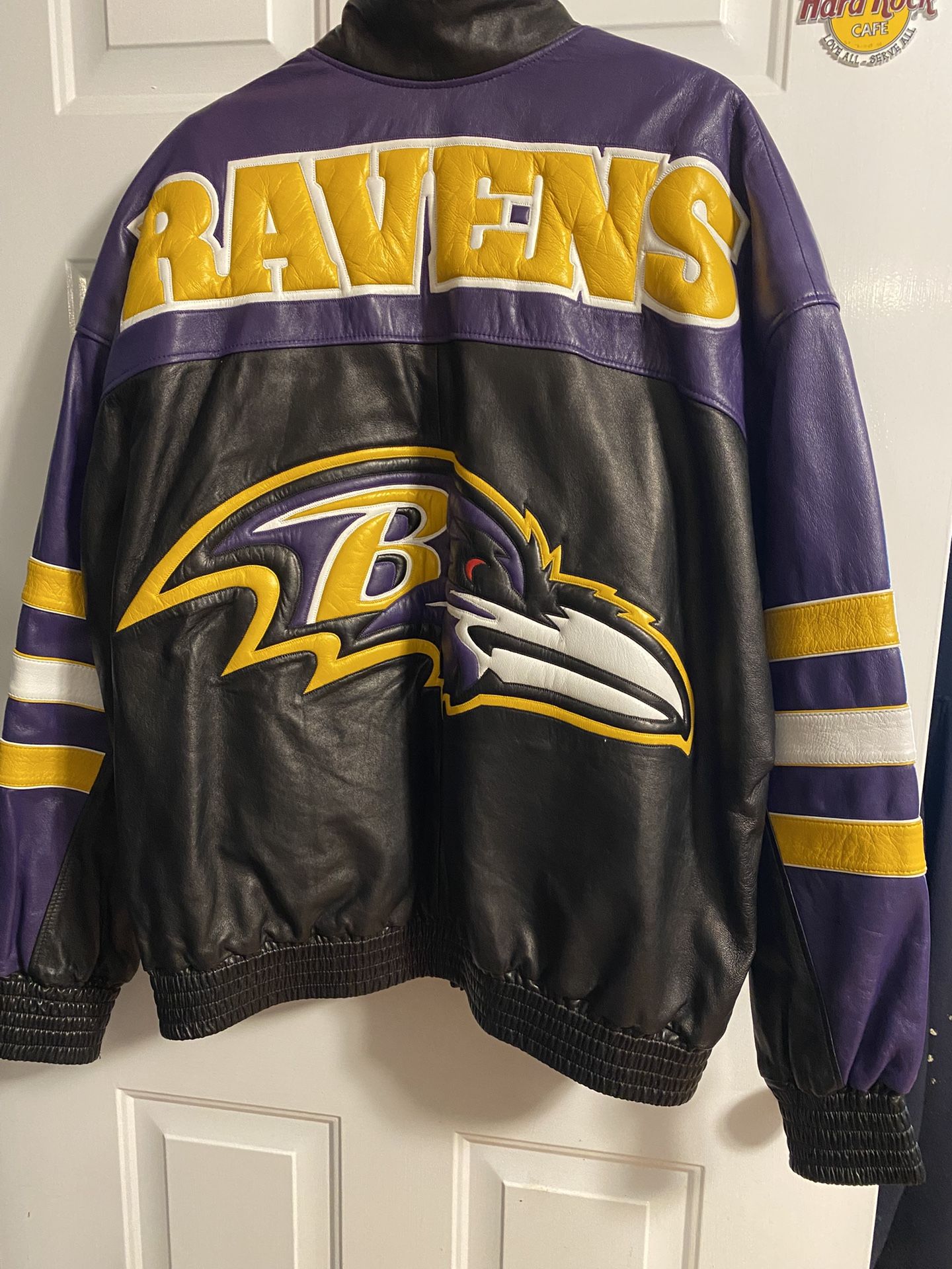 New RAVENS LEATHER JACKET. Custom Made