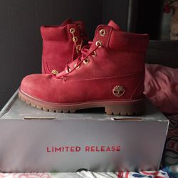 Red Timberlands 6.5 
