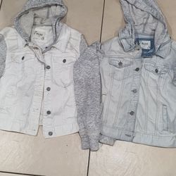 Girl's Mudd denim jackets white size M, denim color size S $5 each