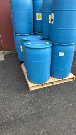 Blue Plastic Barrel, Food Grade, 55 gallon