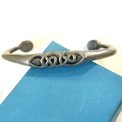 New Heavy Celtic Men’s Pewter Cuff Bracelet