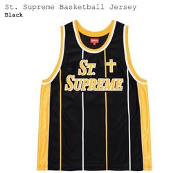 St. Supreme basketball jersey Large