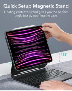 ESR Magnetic Keyboard Case - For iPad Pro 12.9 (2022/2021/2020/2018) - New never used