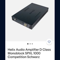 Helix Audio SPXL 1000 Car Audio Amplifier 