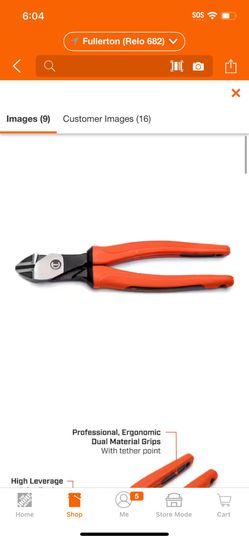 Crescent 8 in. Z2 High Leverage Diagonal Cutting Pliers with Dual Material Grips @Tools-608