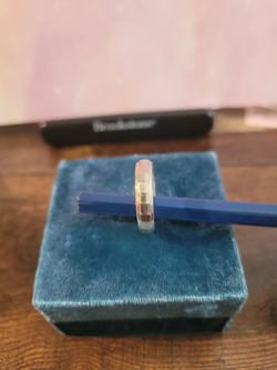 Hammered Silvertone Solid Ring 6.5- 7 Marilou