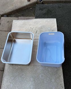 Blue & Stainless steel Litter box
