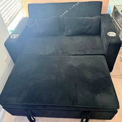 Black Color & Grey Color Available Love Seat Pull Out Sofa