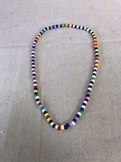 Plastic beaded necklace