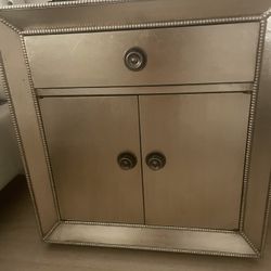 Champagne Gold Nightstand & Dresser Set 