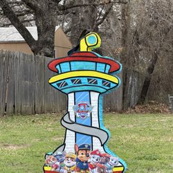 Paw patrol tower piñata