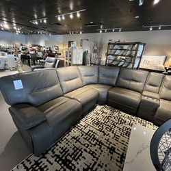 Grey 6pc Power Reclining Sectional Couch