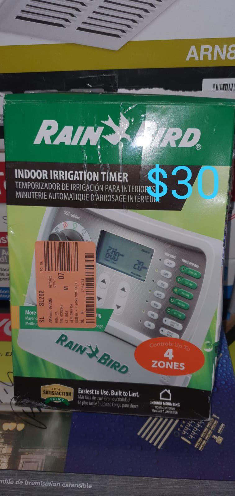 4 zone rainbird sprinkler timer indoor