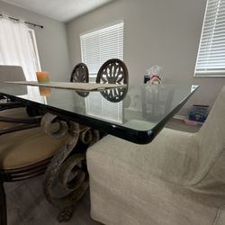 🚨 OFERTA – Mesa de comedor de cristal $500 🚨