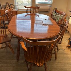 Maple six chair, dining room set