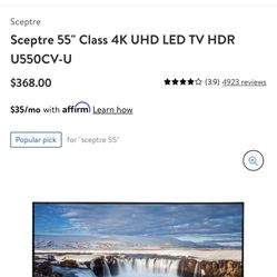 55 Inch Sceptre TV