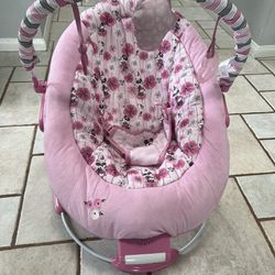 Baby bouncer with vibrator - Minnie Mouse Theme