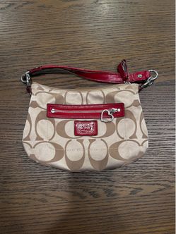 Vintage Coach Signature Canvas Shoulder Bag