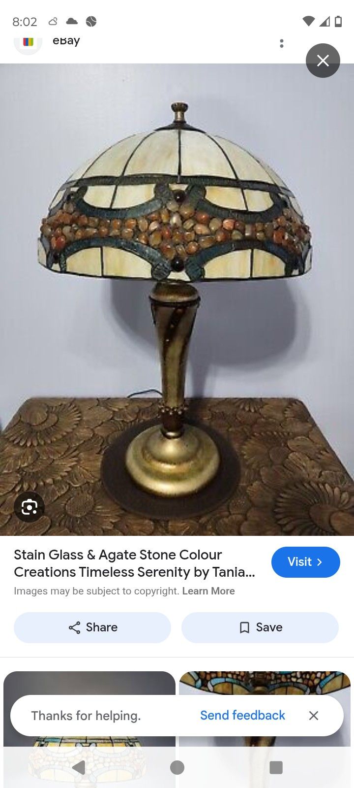 Two Beautiful Lamps Stained Glass