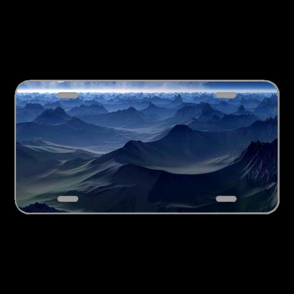 License Plate Novelty Car Front Planet Sience Fiction Fantasy World
