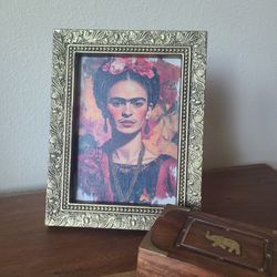 Frida Kahlo Framed Decoupage Print