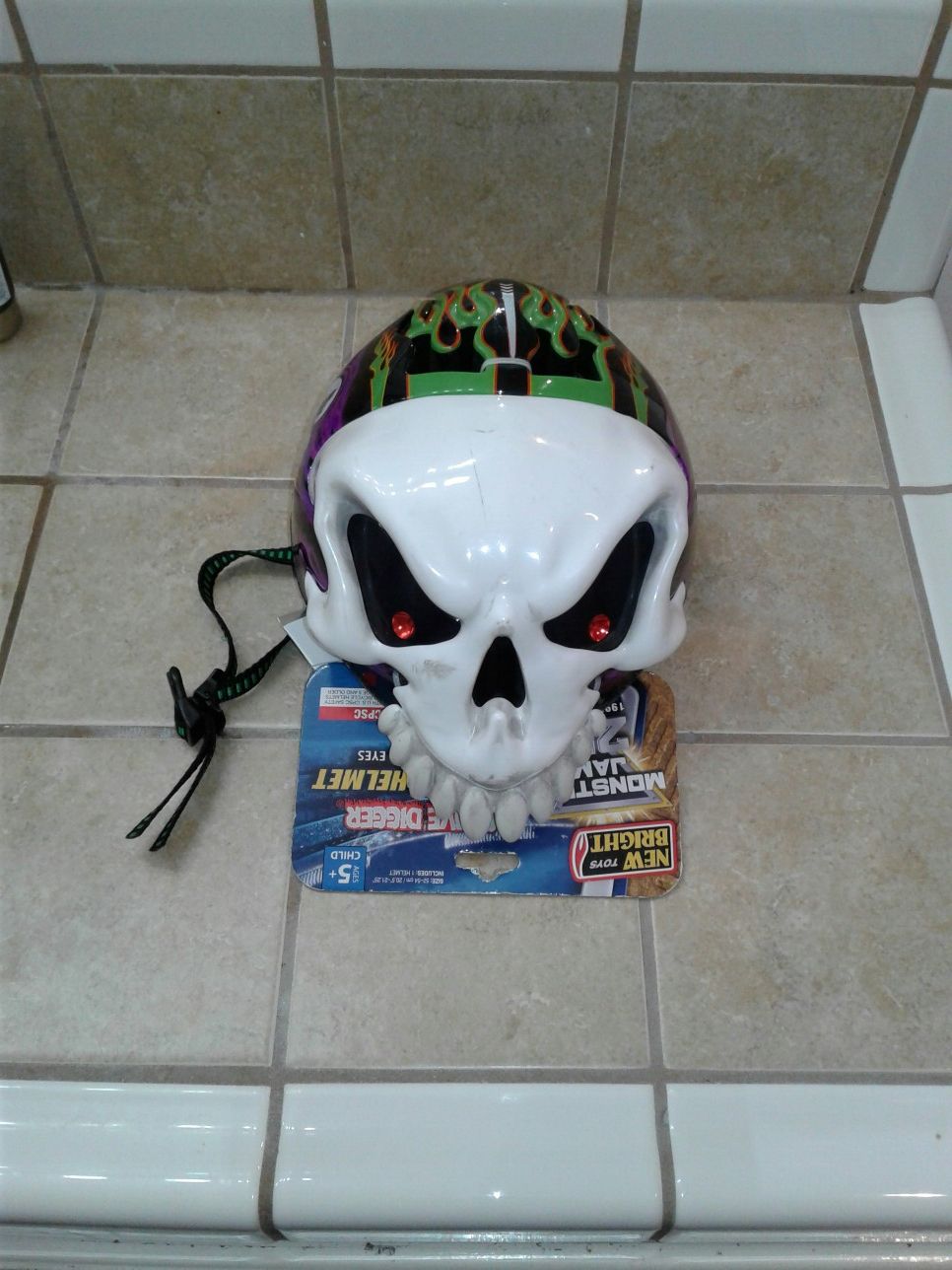 Grave digger kids bike helmet casco for Sale in Long Beach CA