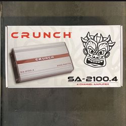 CRUNCH 2100 Watts 4 Channel Voice Amplifier High Quality Will Push Any Door Speakers 