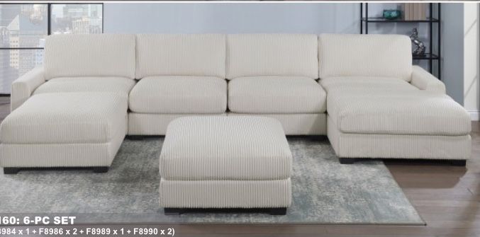 New 164’ Corduroy Sectional Couch / Free Delivery 